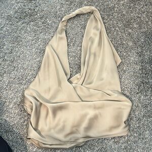 Zara silk halter top